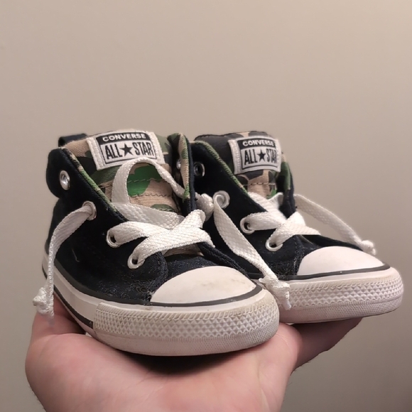Converse Kids Black And Camo High-Top Toddler Shoes - Picture 1 of 4